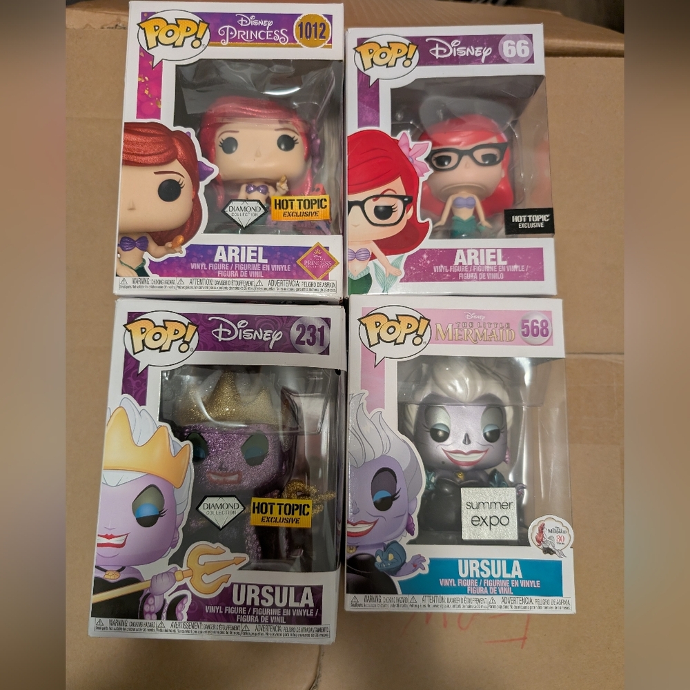 Funko Disney Ariel and Ursula Pop Vinyl Figures Set